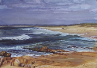 La Pedrera, beach boat 3 by Rosario de Mattos