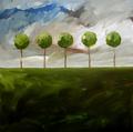 5  Trees Stormy Sky by Peter McCarthy