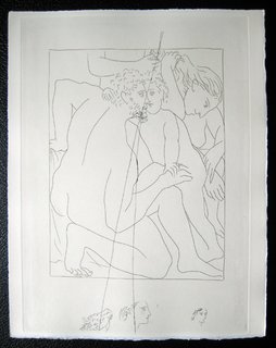 Deucalion et Pyrrha creent un Nouveau Genre Humain by Pablo Picasso