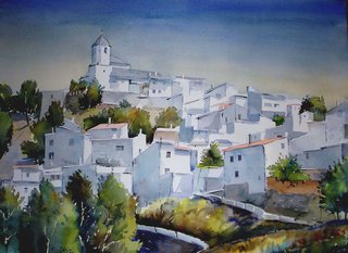 White houses in Alozaina by Enrique L&oacute;pez Su&aacute;rez "Elosu"