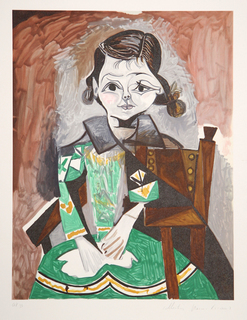 Petite Fille &agrave; la Robe Verte by Picasso Estate Collection