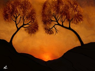 Sunset in the Jerusalem hills by RAFI TALBY