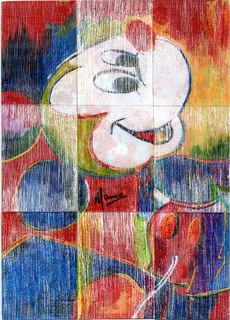 Mickey Mouse,4 rain rectangles by Marco Mark