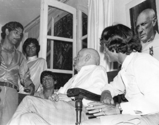 Portrait of Pablo Picasso and The Gypsies  with Manitas de Plata , Mougins, September 1969. by Pablo Picasso