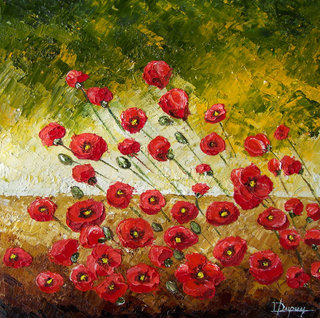 Poppies in the Wind III by Isabelle Dupuy