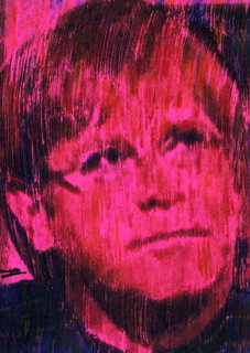 Elton John at Princess Diana funeral service series magenta by Marco Mark