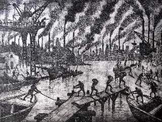 Chimeneas en La Boca by Benito QUINQUELA MARTIN