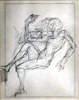 Etude de couple assis by Salvador Dal&iacute;