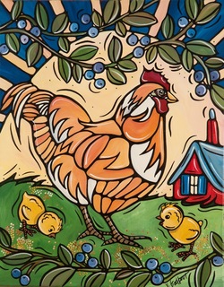 Happy cute chicks by Veronique Godbout