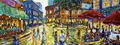 Urban Cafes at night large original painting on Canvas by Richard T Pranke
