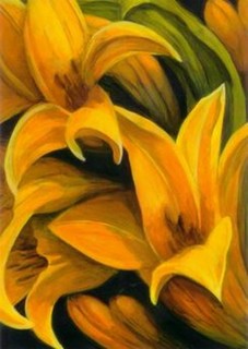 Yellow Lilies by Rita Meyerhoff