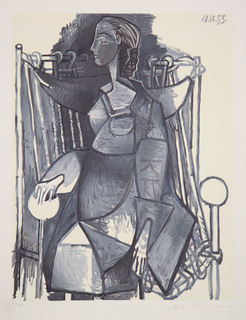 Femme Assise dans un Fauteuil Tresse by Picasso Estate Collection