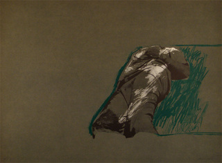 Figura sobre la Hierba by Rafael Canogar