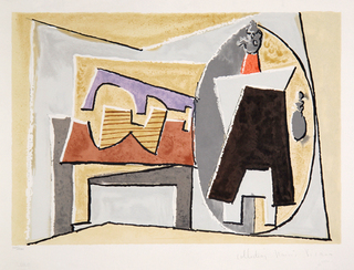 Nature Morte &agrave; la Guitare et &agrave; Pulcinella by Picasso Estate Collection
