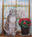 Cat in my kitchenwindow by Stina Engvall