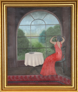 Untitled - Woman Looking Out Window by Branko Bahunek