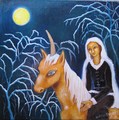 Unicorn in winternight by Stina Engvall
