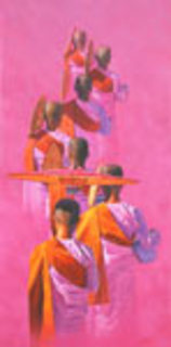 Solemn in Pink by Aung Kyaw Htet