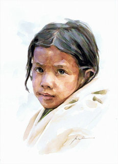 Girl of the nepal by Hangel L&oacute;pez Montero