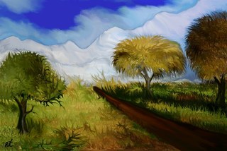 The way to the snowy mountains by RAFI TALBY