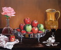 Bodegon con manzanas y ajos by Diego Campos Campos