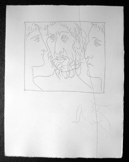 Trois Tetes d&rsquo;Hommes by Pablo Picasso