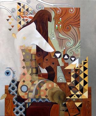 Cello Player by Afshin Naghouni