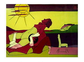 Reclining in the Sun by Valerio Adami