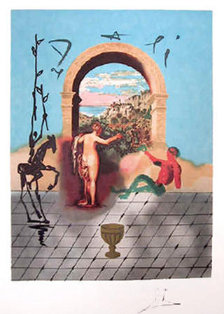 Gateway to the New World (Tarot: Five of Cups) by Salvador Dal&iacute;