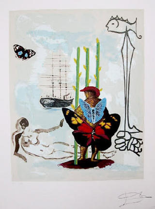 Dream of Freedom (Tarot: Three of Staves) by Salvador Dal&iacute;