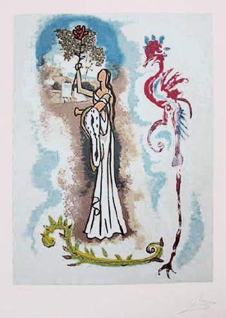 Rowena (Two of Staves) by Salvador Dal&iacute;