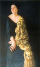 Woman with Goldened Shawl by Pau Valls Ca&ntilde;ellas