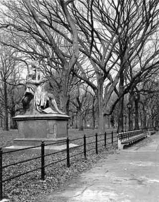 Statue of Robert Burns, Central Park by George Romanation