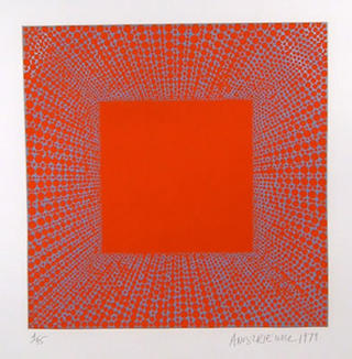 Summer Suite (Blue on Red) by Richard Anuszkiewicz
