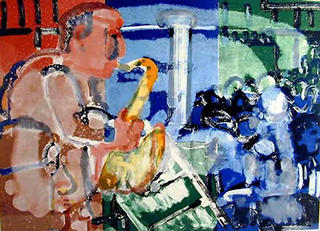 Stomp Time (de la Serie Jazz) de Romare Bearden