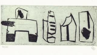 Composition with Towers I by Carmen Santacatalina