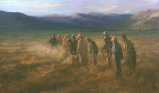 Harvesting, Early Evening, Tibet by Pip Todd Warmoth