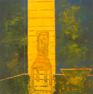 Chair and Bowl in a Yellow Corner by Eleonora Drummond