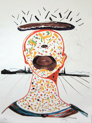 Cyclopean Make-Up (from the Series Imaginations and Objects of the Future) by Salvador Dal&iacute;