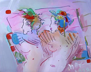 Two Nudes Version 1 No.1 by Peter Max