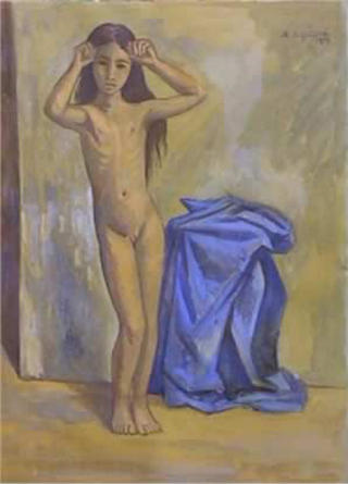 La Ni&ntilde;a Desnuda by Raul Anguiano