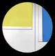 Pale Yellow and Blue Tondo by Ilya Bolotowsky