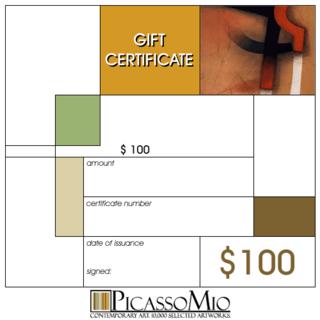 $100 Art Gift Certificate by PicassoMio.com