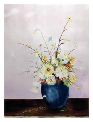 Blue Vase Floral by Fioravanti