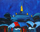 Ananda Pagoda in Blue by Nyein Chan Su