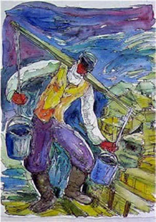 Water Carrier by Chaim Goldberg