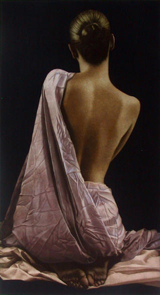 R&uuml;ckenakt mit Zwei T&uuml;chern (Nude Back with Two Cloths) by Willi Kissmer