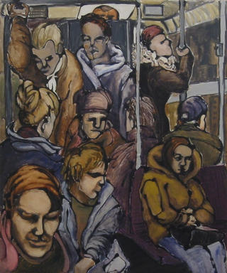 Tram Crowd by Hilary Senhanli
