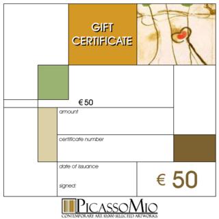 &euro;50 Art Gift Certificate by PicassoMio.com