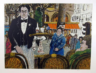 Waiter in Cafe Margolin by David Azuz